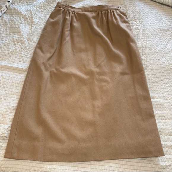 Pendleton Dresses & Skirts - Vintage Pendleton Tan Wool Midi Skirt 2/4